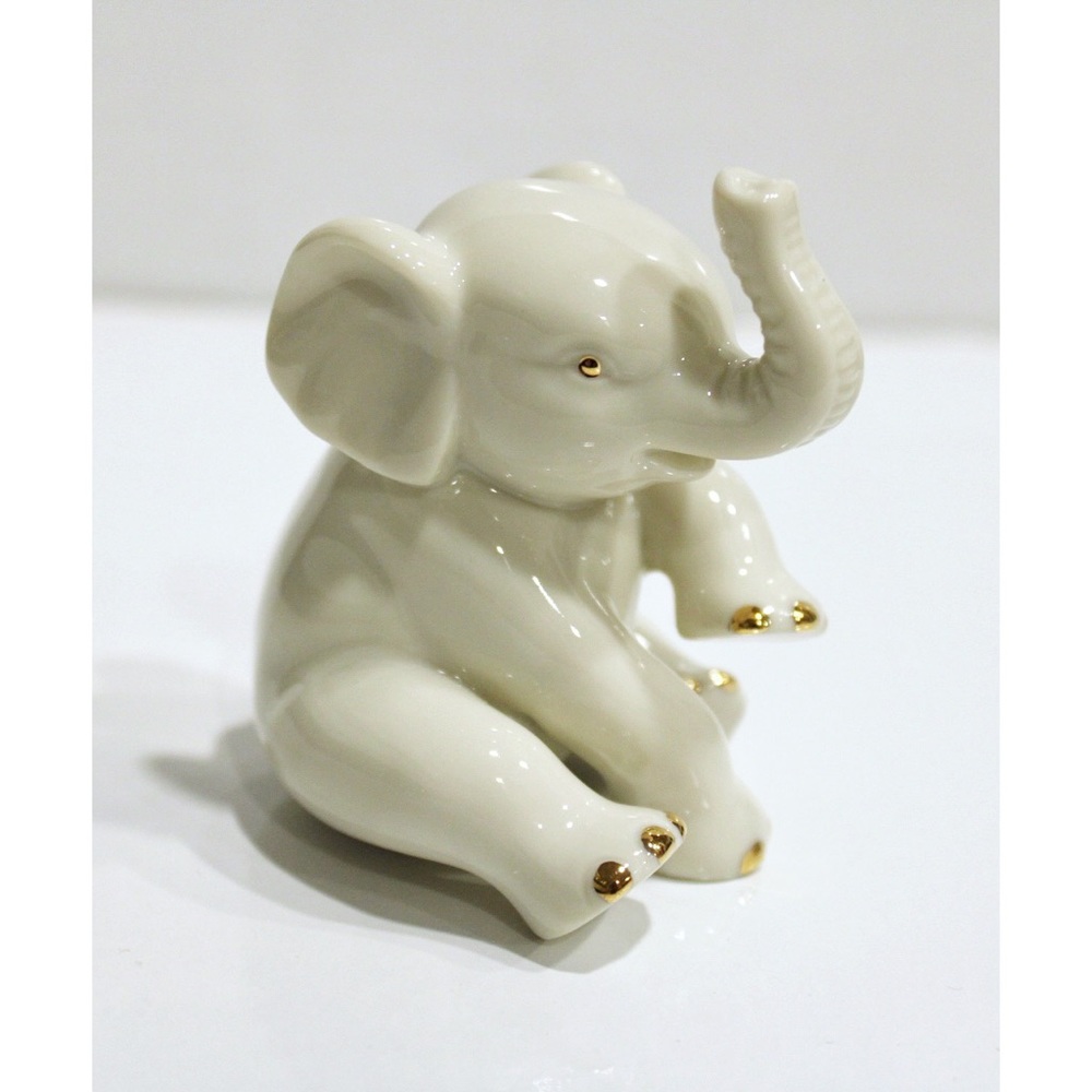 Lenox Ivory and Gold Elephant figurine - vintage